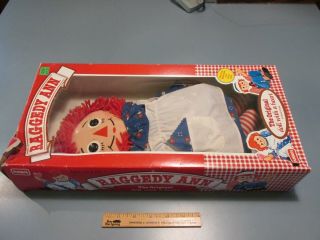 Vintage The Raggedy Ann Doll With A Heart 13” Doll 1987 Playskool W Box