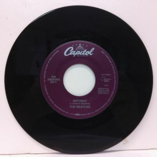 Beatles Birthday / Taxman 1993 Rare Black Vinyl Jukebox 7 " 45 Mispress