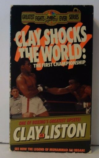 Clay Shocks The World The First Championship Rare & Oop Goodtimes Home Video Vhs