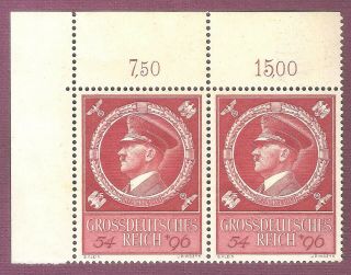 Dr Nazi 3rd Reich Rare Ww2 Wwii Stamp Hitler Head Red Fuhrer Swastika Eagle Flag