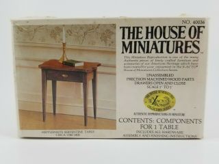 The House Of Miniatures X - Acto 40036 Hepplewhite Serpentine Table Kit
