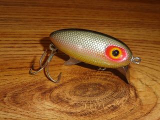 Vintage Fishing Lure Wooden C.  A.  Clarks Water Scout 300 Dace Scale Circa 1950