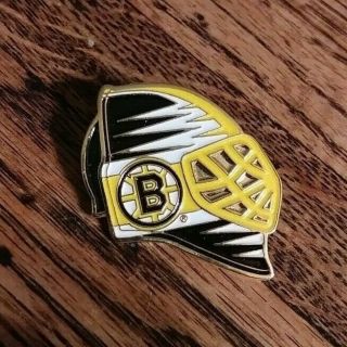 Vintage Nhl Hockey Boston Bruins Goalie Mask Collectible Enamel Pin Rare