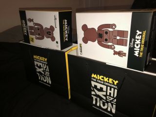 Mickey Mouse X Undefeated Exhibition Exclusive Medicom Bearbrick 400 & 100 Pre
