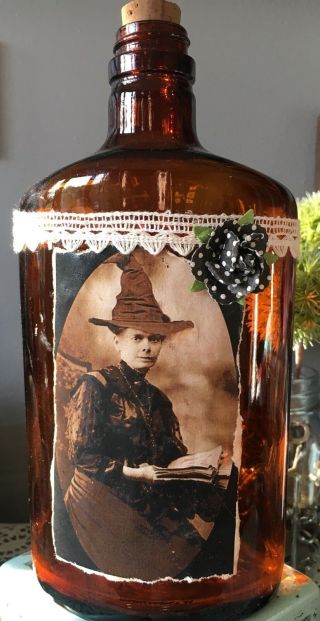 Oddities Antique Bottle Witch Macabre 12” Oddities Decoration Gift