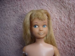 Vtg Straight Leg Blonde Skipper Doll Mattel 1963 Marking Flaw Barbie Sister Toy