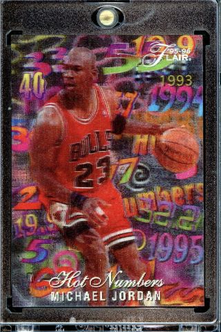 1995 - 96 Fleer Flair Hot Numbers Michael Jordan Rare Chicago Bulls Hof Sp Ssp
