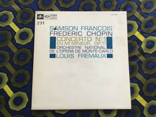 Samson Francois Chopin Piano Concerto N°1 Columbia Cca 1066 Stereo Very Rare