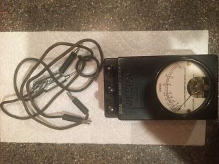 Antique Weston Ohm Meter Model 689 Old Radio Lab Test Leather Case & Leads 3