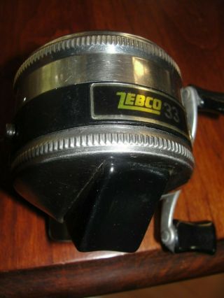 Vintage Zebco 33 Metal Foot Spin Casting Reel Made In Usa