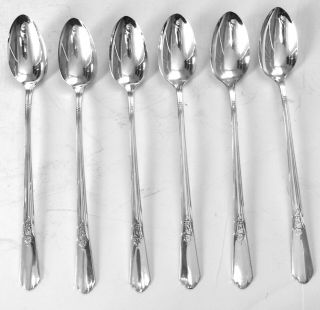 Encore Silverplate 6 Iced Tea Spoons Sl&gh Rogers Oneida