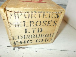 Vintage wooden Ceylon tea box with sliding lid Melroses Edinburgh 3