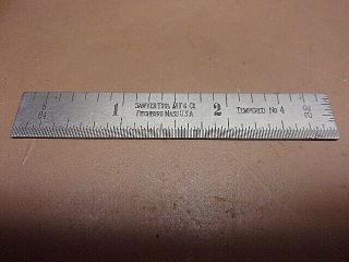 Antique Sawyer Tool Co.  3 " Stainless Steel Pocket Ruler Old Machinist Tool Usa