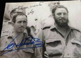 Cuban Cuba Fidel Castro Signed Autograph Photo Very Rare Unique & Che Guevara