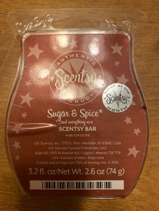 Scentsy Bar Sugar & Spice Rare & Hard To Find W/ 2 Cubes Missing