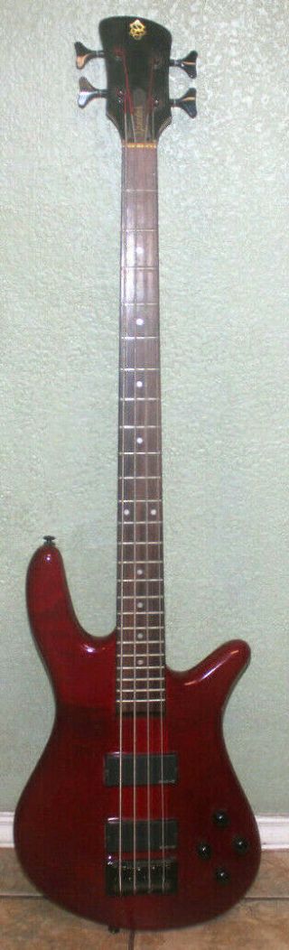 Gorgeous Rare Spector 4 String Electric Bass Guitar Red W/ Soft Case Bag