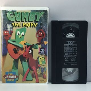 Gumby: The Movie (1995) Vhs Tape Clamshell Case Nearly Rare Claymation Clay