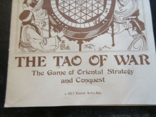 1977 Bin ' FA The Tao of War Board Game Extremely Rare / HTF 3
