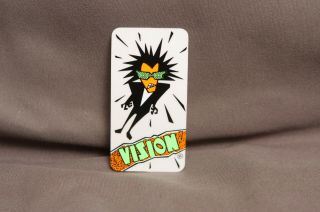 Nos Vision Skateboards Psycho Man Sticker Street Wear 80 