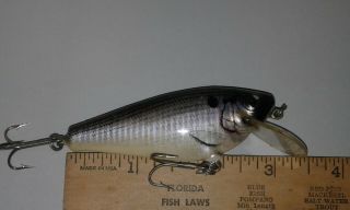 Vintage Bagley Small Fry Shad Fishing Lure - Brass Hangers And Tie