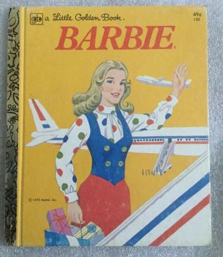 Little Golden Book - Barbie 1976 2nd Print Hardcover Rare