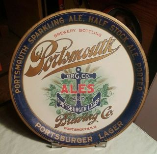 Rare Vintage Portsmouth Brewing Co Advertising Beer Tray Sign 13 " Nh Pre - Pro