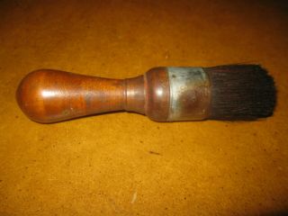 Antique Vintage Shaving Brush Pure Bristles Turned Wood Handle Stamped 6,  Vgc