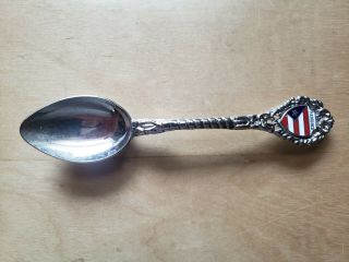 Antique,  Vintage Collectible Souvenir Spoon 4.  75 " Puerto Rico