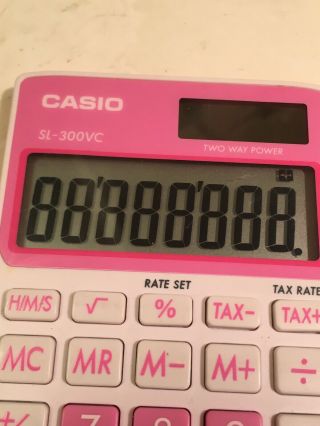Casio SL - 300VC PKG W/PROTECTIVE CASE AND CALCULATION PAPER (PINK) - RARE 3