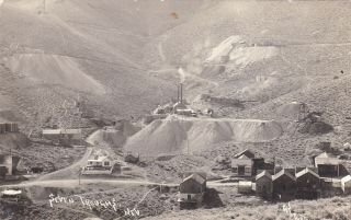 Seven Troughs Mining And Town - Real Photo Postcard Rare Nevada C.  1907 - Azo