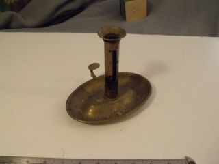 Antique 19th C Adjustable Brass Candle Holder
