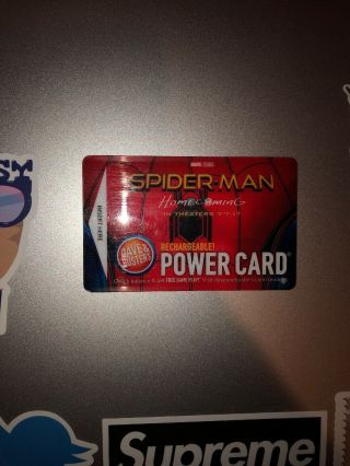Rare Dave And Buster’s Spider - Man Homecoming Power Card
