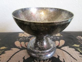 Antique Vintage Wear Brite Grand Silver Co Dessert Bowl Chalice Goblet 3.  75 X 3 "