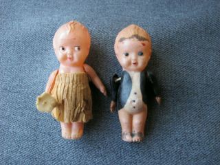 Vintage Celluloid Bride & Groom Kewpie Dolls Japan