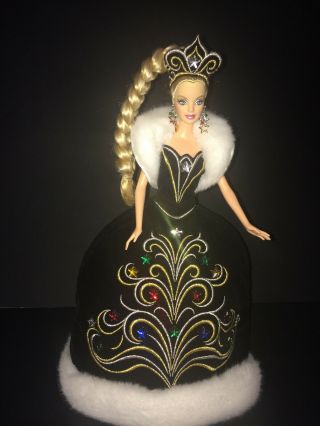 2006 Holiday Barbie Doll By Bob Mackie Blonde Hair,  Black Gown,  Tiara Mattel