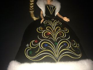 2006 Holiday Barbie Doll By Bob Mackie Blonde Hair,  Black Gown,  Tiara Mattel 3