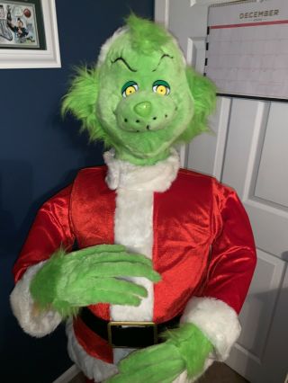 RARE GEMMY LIFE SIZE 5 FOOT ANIMATED SINGING GRINCH - - ONLY ONCE 2
