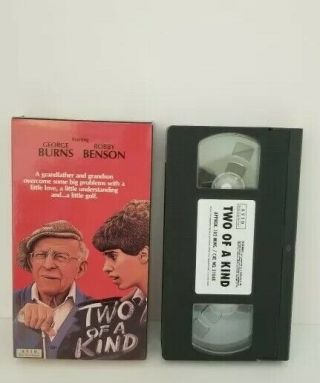 Two Of A Kind (vhs) Starring George Burns Robbie Benson Rare Oop Htf