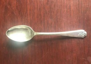 Art Deco Sterling Silver Teaspoon With Golf Clubs Decoration.  Sheffield 1932