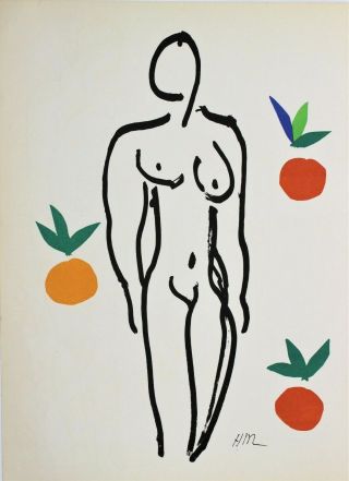 Henri Matisse Lithograph Nude / Oranges First Edition Mourlot 1958 Rare