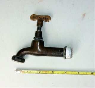 Antique Vintage Brass Single Cold Water Tap Wall Mount Faucet