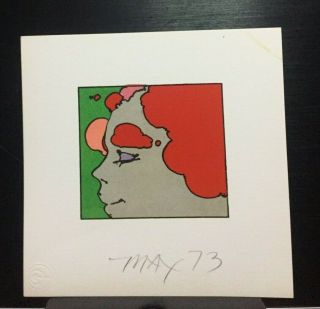 Very Rare,  Peter Max Limited Edition Lithograph - Being Content