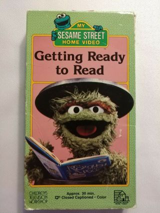 Sesame Street: Getting Ready To Read (vhs) Big Bird.  Vg Cond.  Rare.  Muppets Kids