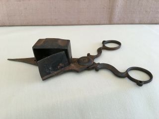 Antique Vintage Iron Scissor Candle Snuffer & Wick Trimmer