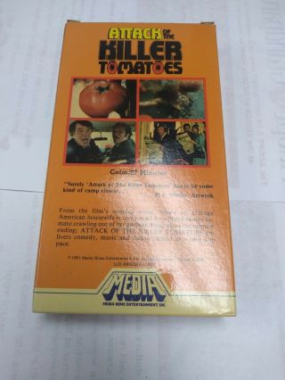 Attack of the Killer Tomatoes VHS Tape Cult Classic Horror Comedy 1981 Rare 2