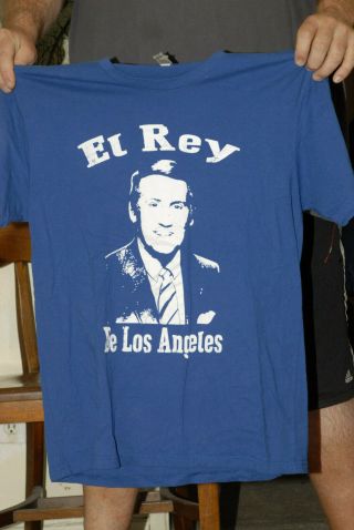 Vin Scully The Voice Of Los Angeles Dodgers T Shirt Large Rare Spanish Nm -