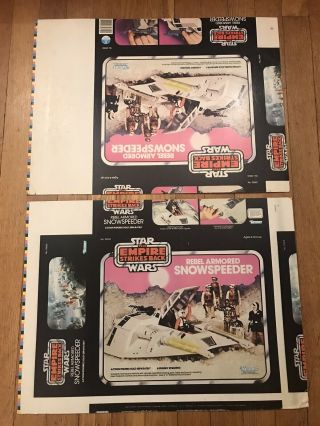 Rare 1980 Star Wars Empire Strikes Back Rebel Armored Snowspeeder Box Sections