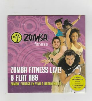 Zumba Fitness Live & Flat Abs Workout Dvd 2 Programs On 1 Dvd Rare Htf