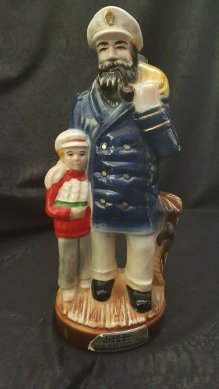 Rare Jim Beam Whiskey Captain And Mate 1980 Collector Whiskey Bottle