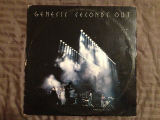 Genesis " Seconds Out " Rare Oop Lp Vg Cover/vg Vinyl 1st Press Double Live Album